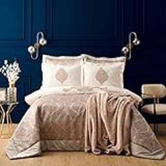 Karaca Home Pandora Pamuklu 4 Mevsim 200 x 220 cm Çarşaflı Desenli Çift Kişilik Nevresim Takımı Bakır