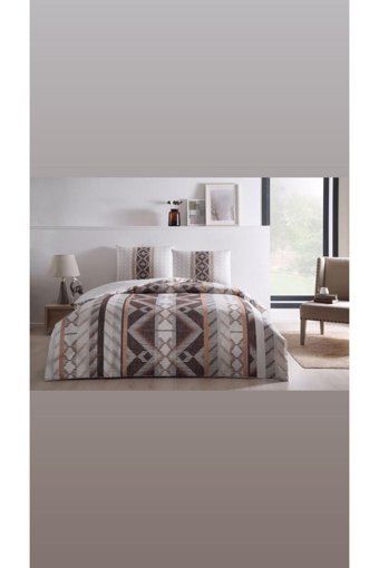 Taç Ferlin Pamuklu 4 Mevsim 200 x 220 cm Çarşaflı Desenli Çift Kişilik Nevresim Takımı Çok Renkli