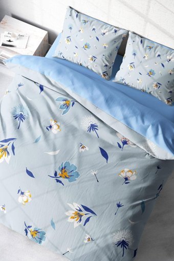 Monohome King Size Flower Dance Pamuk Saten 4 Mevsim 200 x 220 cm Çarşaflı Desenli Çift Kişilik Nevresim Takımı Çok Renkli