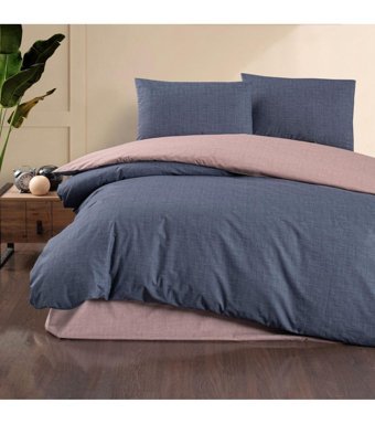Schafer Perry Pamuklu 4 Mevsim 200 x 220 cm Çarşaflı Düz Çift Kişilik Nevresim Takımı Gül Kurusu