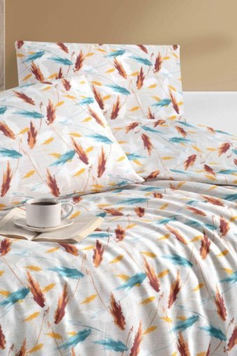 Mulberry Melisa Pamuklu 4 Mevsim 200 x 220 cm Çarşaflı Desenli Çift Kişilik Nevresim Takımı Çok Renkli
