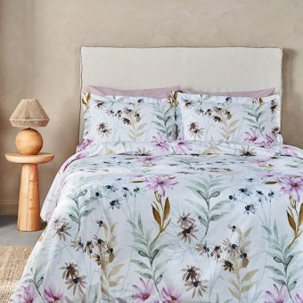 Marie Claire Jardin Ranforce 4 Mevsim 200 x 220 cm Çarşaflı Desenli Çift Kişilik Nevresim Takımı Çok Renkli