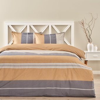 Taç Vera Pamuklu 4 Mevsim 200 x 220 cm Çarşaflı Desenli Çift Kişilik Nevresim Takımı Gri