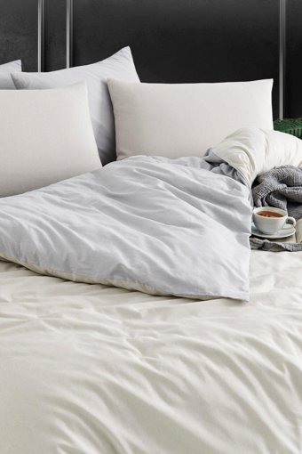 Tabu Home Pamuklu 4 Mevsim 200 x 220 cm Çarşaflı Düz Çift Kişilik Nevresim Takımı Bej