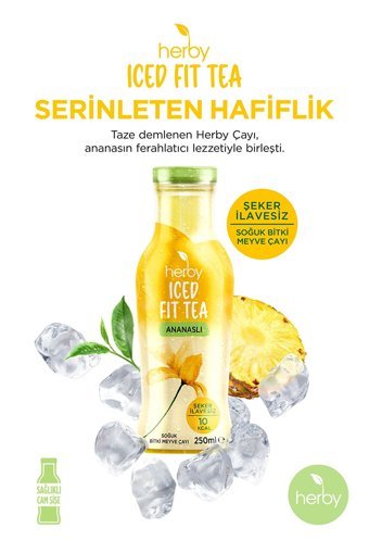 Herby Iced Fit Tea Ananaslı Soğuk Çay 24x250 ml