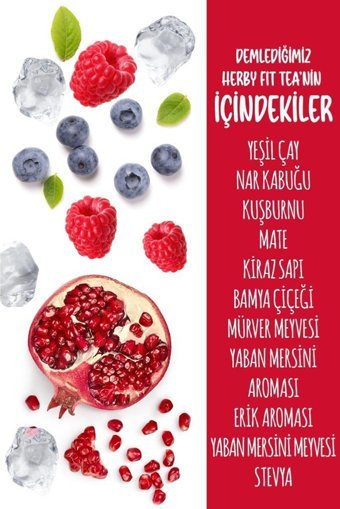 Herby Iced Fit Tea Kırmızı Meyveli Soğuk Çay 12x250 ml
