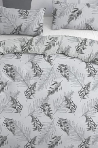 Çeyiz Diyarı Chiara Pamuklu 4 Mevsim 200 x 220 cm Çarşaflı Desenli Çift Kişilik Nevresim Takımı Gri