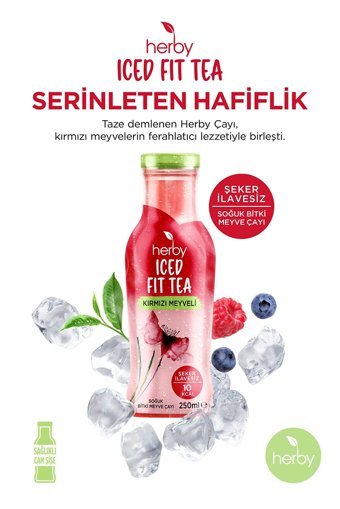 Herby Iced Fit Tea Kırmızı Meyveli Soğuk Çay 12x250 ml