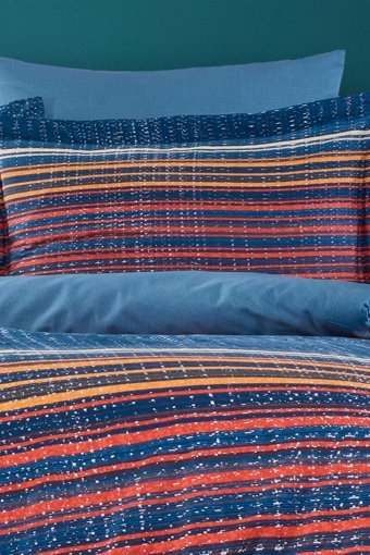 Varol Laura Home Linear Bambu Saten 4 Mevsim 200 x 220 cm Çarşaflı Desenli Çift Kişilik Nevresim Takımı Çok Renkli