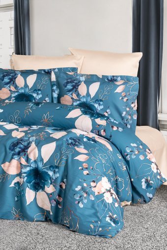 Varol Laura Home Lyocell Larissa Lyocell 4 Mevsim 200 x 220 cm Çarşaflı Desenli Çift Kişilik Nevresim Takımı Çok Renkli