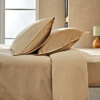 Marie Claire Ceneva Pamuklu 4 Mevsim 200 x 220 cm Çarşaflı Düz Çift Kişilik Nevresim Takımı Krem