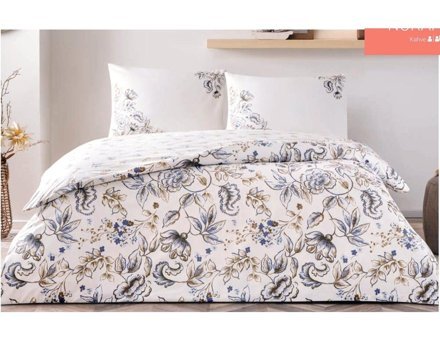 Taç Norah Ranforce 4 Mevsim 200 x 220 cm Çarşaflı Desenli Çift Kişilik Nevresim Takımı Kahverengi