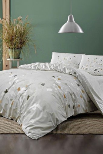 Taç Adena Ranforce 4 Mevsim 200 x 220 cm Çarşaflı Desenli Çift Kişilik Nevresim Takımı Bej