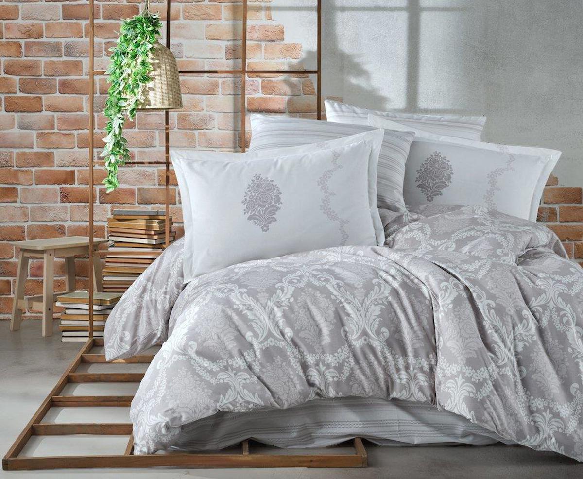 Clasy Fiorita V2 Ranforce 4 Mevsim 200 x 220 cm Çarşaflı Desenli Çift Kişilik Nevresim Takımı Lila