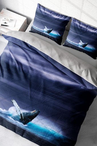 Monohome Shark 3d Pamuklu 4 Mevsim 200 x 220 cm Çarşaflı Desenli Çift Kişilik Nevresim Takımı Çok Renkli