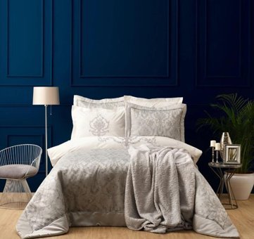 Karaca Home Pamuklu 4 Mevsim 200 x 220 cm Çarşaflı Desenli Çift Kişilik Nevresim Takımı Krem