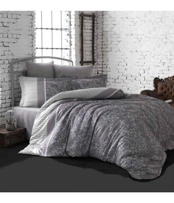 Bluenity Cloud Pamuklu 4 Mevsim 200 x 220 cm Çarşaflı Desenli Çift Kişilik Nevresim Takımı Çok Renkli