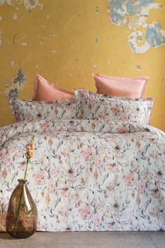 İssimo Home Joceline Saten 4 Mevsim 160 x 220 cm Çarşaflı Çiçekli Çift Kişilik Nevresim Takımı Çok Renkli