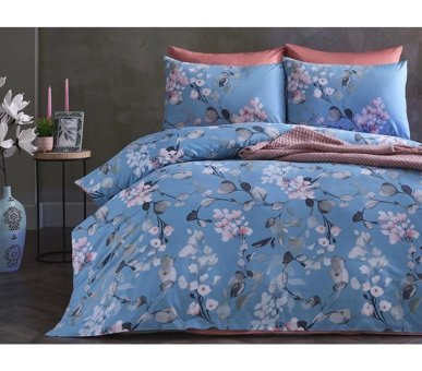 Doqu Home Festival Pamuklu 4 Mevsim 200 x 220 cm Çarşaflı Desenli Çift Kişilik Nevresim Takımı Çok Renkli