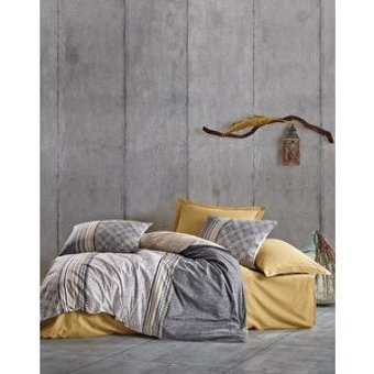Cotton Box Nedra Pamuklu 4 Mevsim 200 x 220 cm Çarşaflı Desenli Çift Kişilik Nevresim Takımı Bej