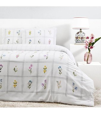 Taç HARMONY Saten 4 Mevsim 200 x 220 cm Çarşaflı Çiçekli Çift Kişilik Nevresim Takımı Çok Renkli