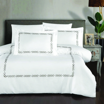 Maxstyle Knitted Saten 4 Mevsim 200 x 220 cm Çarşaflı Desenli Çift Kişilik Nevresim Takımı Beyaz