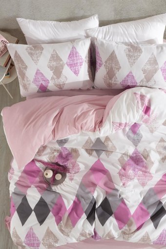 Zeynep Tekstil Lily Pamuklu 4 Mevsim 200 x 220 cm Çarşaflı Desenli Çift Kişilik Nevresim Takımı Çok Renkli