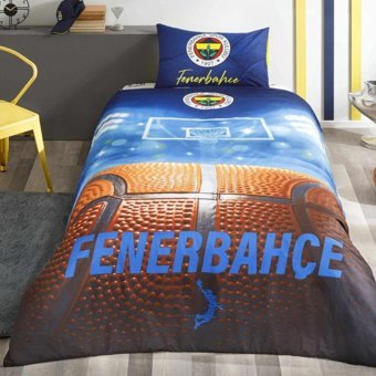 Taç Fenerbahçe Basketbol Pamuklu 4 Mevsim 160 x 220 cm Çarşaflı Desenli Çift Kişilik Nevresim Takımı Çok Renkli