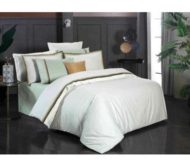 Sarev Minsk Pamuk Saten 4 Mevsim 200 x 220 cm Çarşaflı Desenli Çift Kişilik Nevresim Takımı Çok Renkli