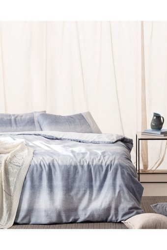 Madame Coco Adelya King Size Pamuklu 4 Mevsim 200 x 220 cm Çarşaflı Desenli Çift Kişilik Nevresim Takımı Mavi