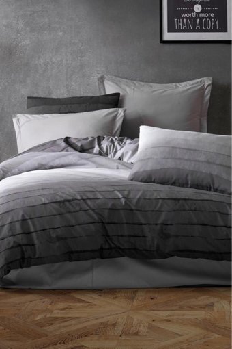 Çeyiz Diyarı Yogi Pamuklu 4 Mevsim 200 x 220 cm Çarşaflı Çizgili Çift Kişilik Nevresim Takımı Çok Renkli