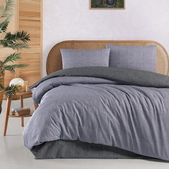 Schafer Perry Pamuklu 4 Mevsim 200 x 220 cm Çarşaflı Düz Çift Kişilik Nevresim Takımı Mürdüm