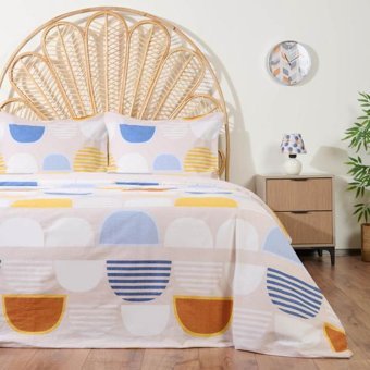 Evidea Soft Retro Pamuklu 4 Mevsim 200 x 220 cm Çarşaflı Desenli Çift Kişilik Nevresim Takımı Çok Renkli