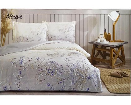 Özdilek Mouve Pamuklu 4 Mevsim 200 x 220 cm Çarşaflı Desenli Çift Kişilik Nevresim Takımı Çok Renkli
