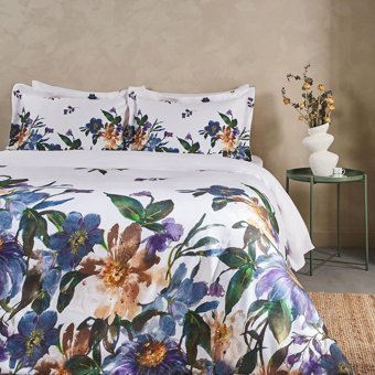 Marie Claire Flora Pamuklu 4 Mevsim 200 x 220 cm Çarşaflı Çiçekli Çift Kişilik Nevresim Takımı Çok Renkli