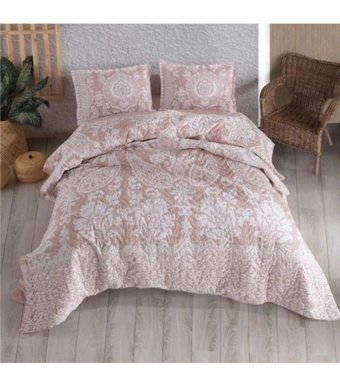 Clasy Vetana Pamuklu 4 Mevsim 200 x 220 cm Çarşaflı Desenli Çift Kişilik Nevresim Takımı Bej