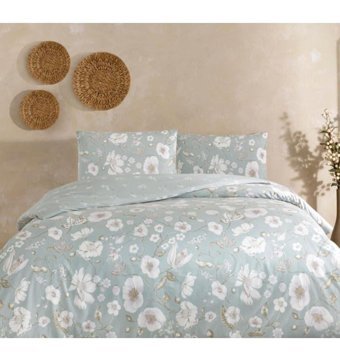 Taç Carla Ranforce 4 Mevsim 200 x 220 cm Çarşaflı Çiçekli Çift Kişilik Nevresim Takımı Çok Renkli