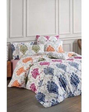 Çeyiz Diyarı Aleks Pamuklu 4 Mevsim 200 x 220 cm Çarşaflı Desenli Çift Kişilik Nevresim Takımı Çok Renkli