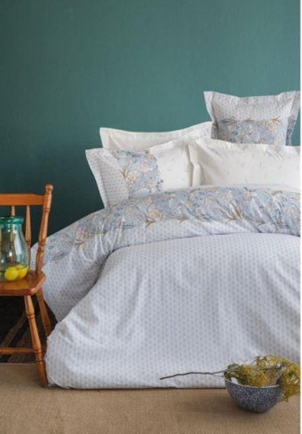 Apricitas Grace Pamuklu 4 Mevsim 200 x 220 cm Çarşaflı Desenli Çift Kişilik Nevresim Takımı Mavi
