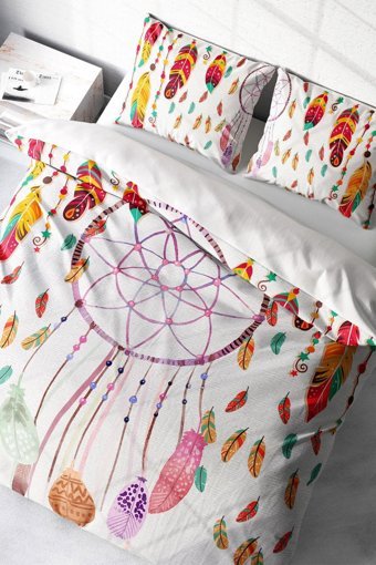 Monohome Dream Catchers Pamuklu 4 Mevsim 200 x 220 cm Çarşaflı Desenli Çift Kişilik Nevresim Takımı Çok Renkli
