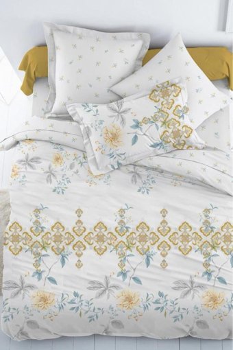 Çeyiz Diyarı Zana Pamuklu 4 Mevsim 200 x 220 cm Çarşaflı Desenli Çift Kişilik Nevresim Takımı Çok Renkli