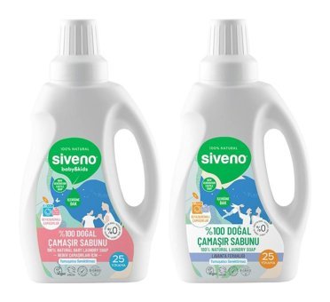 Siveno Doğal Yumuşatıcılı Bitkisel 2x750 ml Sıvı Bebek Deterjanı