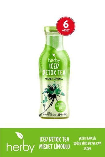 Herby Iced Detox Tea Misket Limonlu Soğuk Çay 6x250 ml