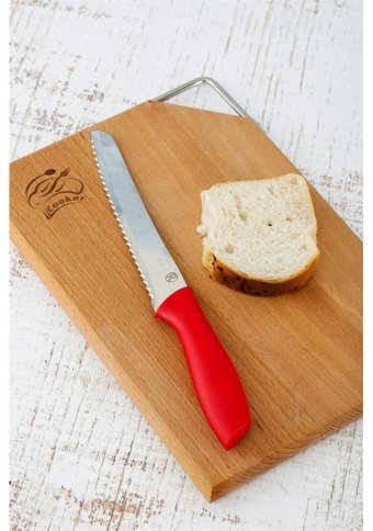 Cooker Çelik Tırtıklı 34 cm Ekmek Bıçağı Gri