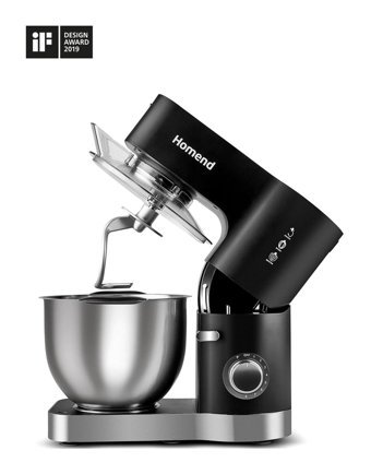 Homend Artfood 3025H Paslanmaz Çelik 1200 W 5.5 lt Standlı Hamur Yoğurma ve Mutfak Şefi Siyah