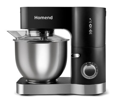 Homend Artfood 3025H Paslanmaz Çelik 1200 W 5.5 lt Standlı Hamur Yoğurma ve Mutfak Şefi Siyah