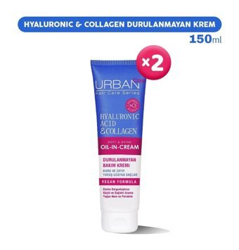 Urban Care Soft & Shine Hyaluronik Asit - Kolajen Etki Tüm Saçlar İçin Durulanmayan Kadın Saç Kremi 2x150 ml