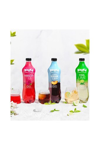 Pin Ice Tea Cool Lime-Hibiskuslu-Şeftalili Vitaminli Soğuk Çay 6x1 lt