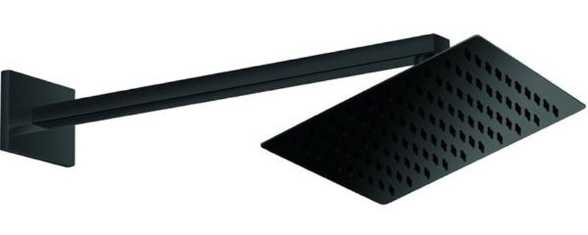 GPD ADS27-S Metal Arıtmalı Kare Yağmur Tepe Duş Başlığı Siyah