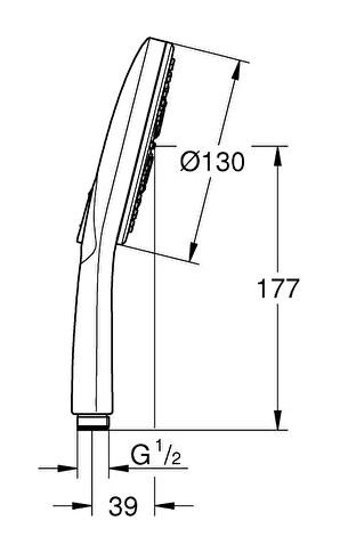 Grohe 26574GL0 Krom 3 Fonksiyonlu Tazyikli Arıtmalı Tasarruflu Yuvarlak Sprey-Yağmur El Duş Başlığı Altın